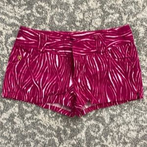 LIKE NEW!! Woman’s Size 4 Express Shorts. Pink Zebra. Super Sexy.